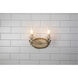 Trellis 2 Light 14 inch Hand-painted with putty patina and silver leaf orb Bath Light Wall Light